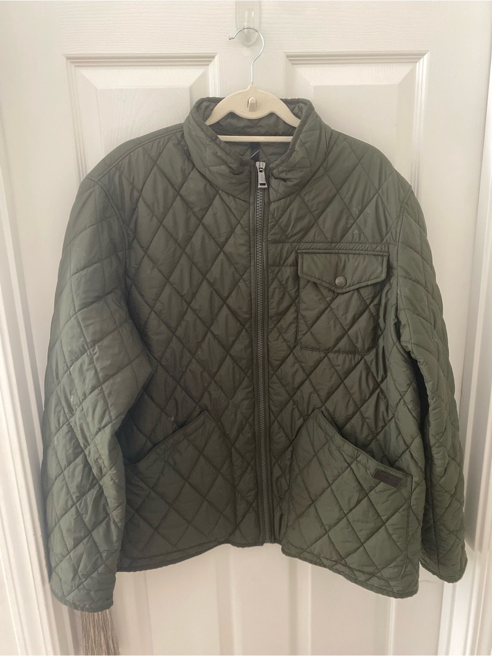 Polo Ralph Lauren “Newbury” Quilted Olive Green Zip-Front Barn Jacket Men’s XXL